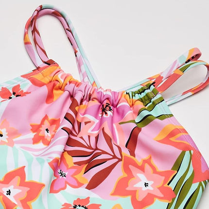 Kanu Surf - Traje de baño de una pieza tipo halter Jasmine Beach Sport para niñas, rosa arrecife de coral, 14