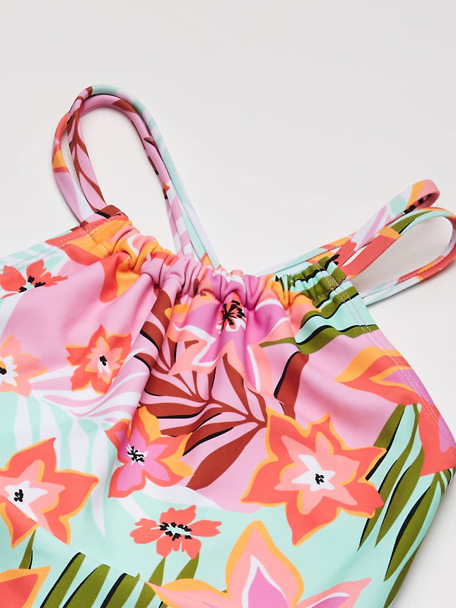 Maillot de bain une pièce Kanu Surf Jasmine Beach Sport Halter pour filles, Corail Récif Rose, 14