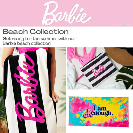 Franco Collectibles Barbie Beach/Pool Waterproof Swimsuit, Makeup, Toiletries Pouch Bag, (Officially Licensed Product)