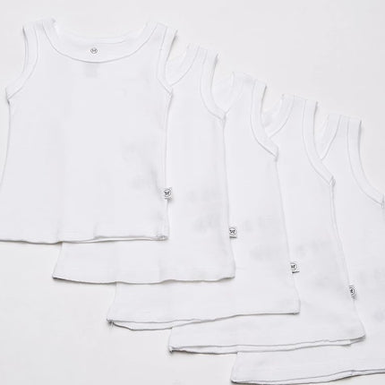 Paquete múltiple de camisetas de manga larga HonestBaby 100% algodón orgánico para bebé, niño pequeño, niños, niñas, paquete de 5 unidades, blanco brillante, 5T