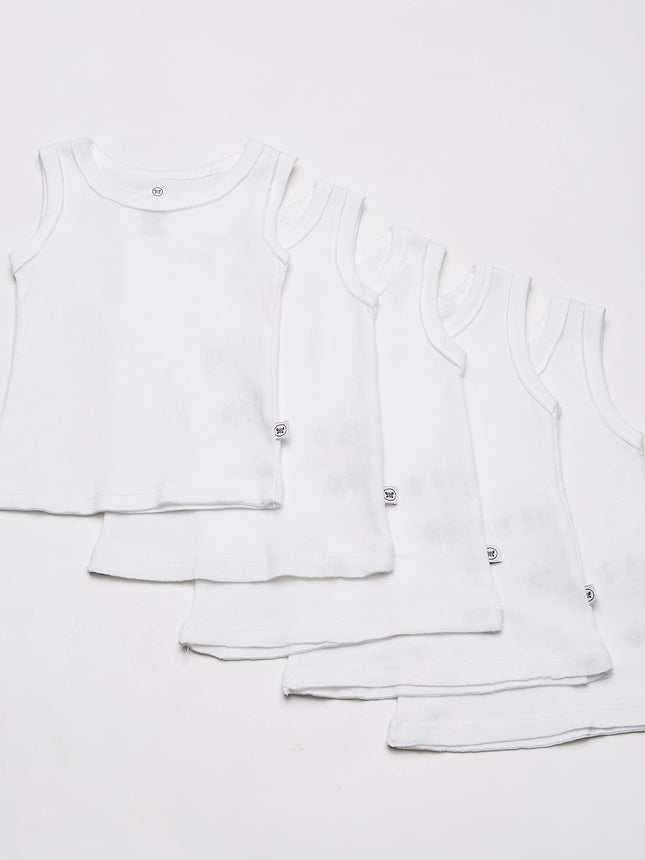 HonestBaby Multipack Long Sleeve T-Shirts Tee 100% Organic Cotton Baby, Toddler, Kids, Boys, Girls, 5-Pack Bright White, 5T