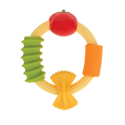 Nuby Pasta Ring Teether - Soft Silicone, Multi Tex