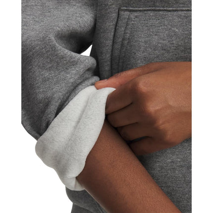 Under Armour Women's Rival Fleece Hoodie, (028) Castlerock Light Heather / / White, XL