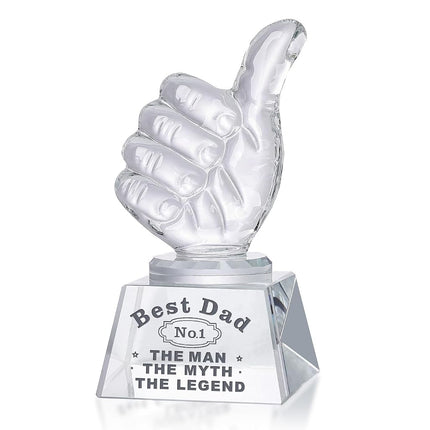 LONGWIN Crystal Thumbs Up Awards, Best Dad Gifts f