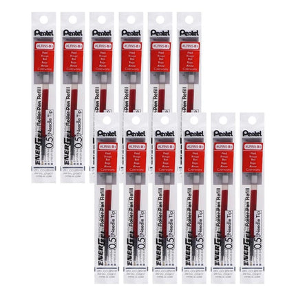 Pentel 0.5 mm EnerGel Ink Refills - Red Ink (Pack 