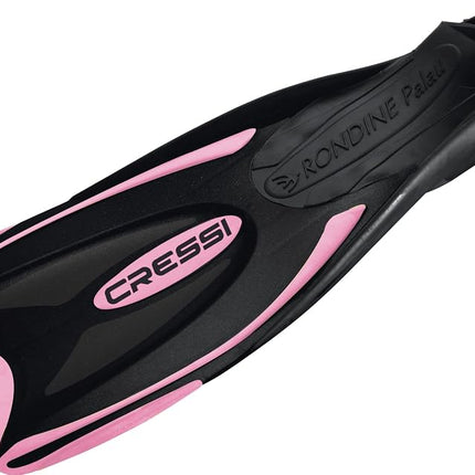 Cressi Palau Adjustable Open Heel Fins, Black/Pink, M/L