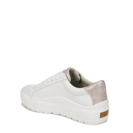 Dr. Scholl's Women's Time Off Sneaker, White Pearls, 6.5 Wide