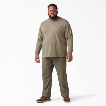 Dickies Men's Big-Tall Long Sleeve Heavyweight Crew Neck, Desert Sand, XX-Large/Tall