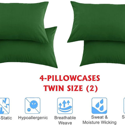 Elegant Comfort Luxury Soft Bed Sheets 1500 Premium Hotel Quality Microfiber Softness Wrinkle and Fade Resistant (6-Piece) Bedding Set, California King, Hunter Green