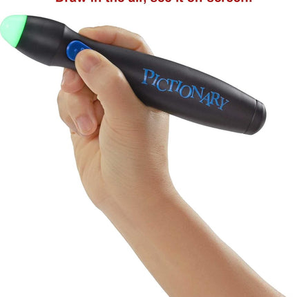 Mattel Games Pictionary Air Kids Vs. Grown-Ups Family Game for Game Night with Light Pen and Clue Cards, Connect to Smart Devices
