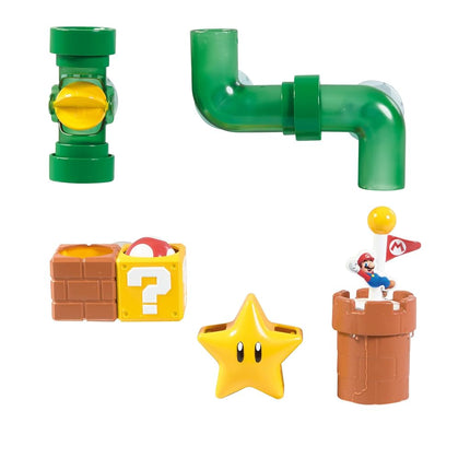 My Mario Bath Pipes Playset, Toddler Bath Toy with Water Pipes and Pouring System, Interactive Water Circuit Game with Mario Theme, Baby Bath Toys for Building and Learning, Age 2 Plus
