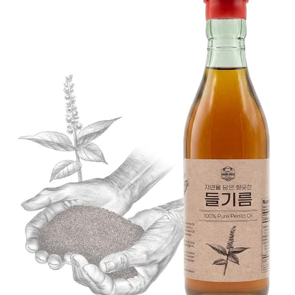 Korean Roasted Perilla Oil, 350ml, Rich Nutty Arom