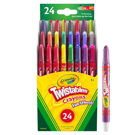 CRAYOLA Twistables Special Effects Colouring Crayons - Assorted Colours (Pack of 24), Simply Twist for More Colouring Fun - No Need to Sharpen, Ideal for Kids Aged 3+
