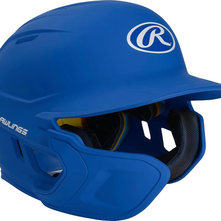 Rawlings Mach 1-Tone Right Batting Helmet W/ Adjustable Face Guard Left Handed Adjustable, JR, Royal