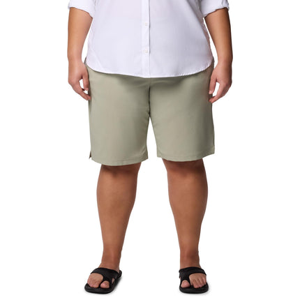 Columbia Womens All Seasons Long Short, Safari, Small/11 Inseam
