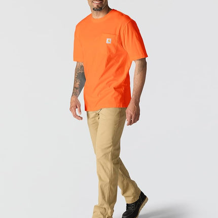 Carhartt Lockere Passform, Men's T-Shirt with Logo-Grafik, Brite Orange, XS