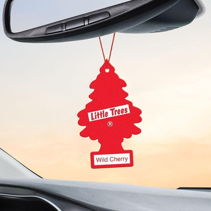 LITTLE TREES Car Air Freshener | Hanging Paper Tree for Home or Car | Wild Cherry | Pack of 6