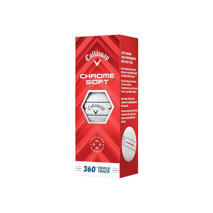 Callaway Golf Chrome Soft Premium Tour Golf Ball 2024 White 360 Triple Track