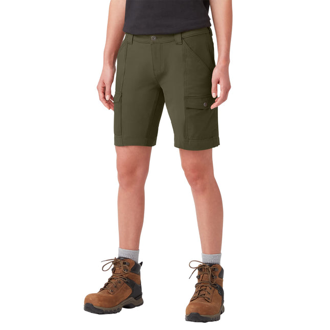 Dickies Women's Cooling Temp-iq Cargo Shorts, Mili