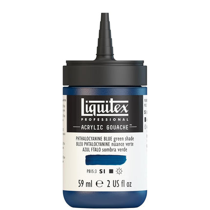 Liquitex Professional Acrílico Gouache botella de 2 oz, azul ftalocianina (tono verde)