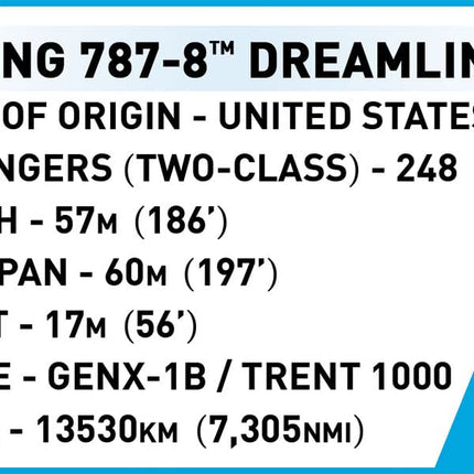 COBI Boeing 787-8™ Dreamliner ™, Scale 1:110, 836 pieces, Airplane model