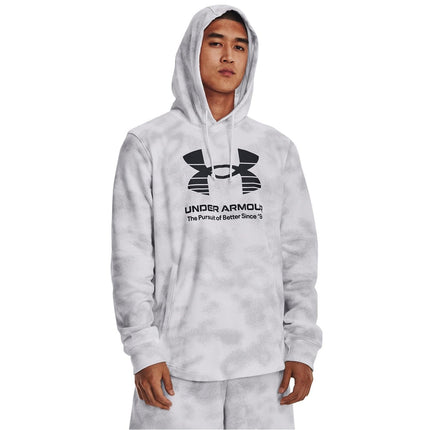 Sudadera con capucha Under Armour UA Rival Terry Novelty - 1377185-100 - Blanco/Gris niebla/Negro - L