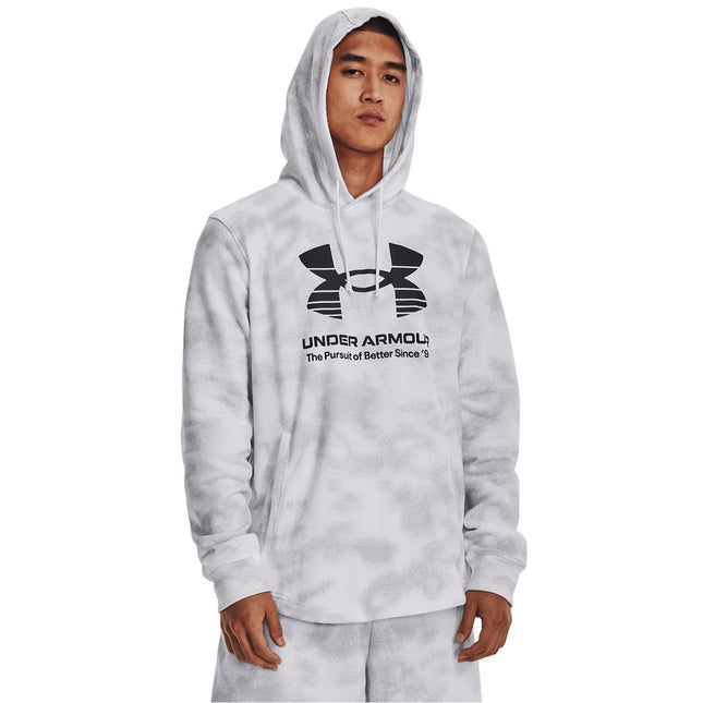 Under Armour UA Rival Terry Novelty Hoodie - 1377185-100 - Blanc/Gris Brume/Noir - L