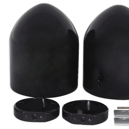 Par de carcasas de altavoz tipo torre Rockville MAC65B de aluminio de 6.5" para wakeboard, color negro