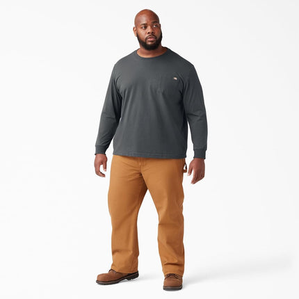 Dickies Men's Big-Tall Long Sleeve Heavyweight Crew Neck, Charcoal, XXX-Large/Tall
