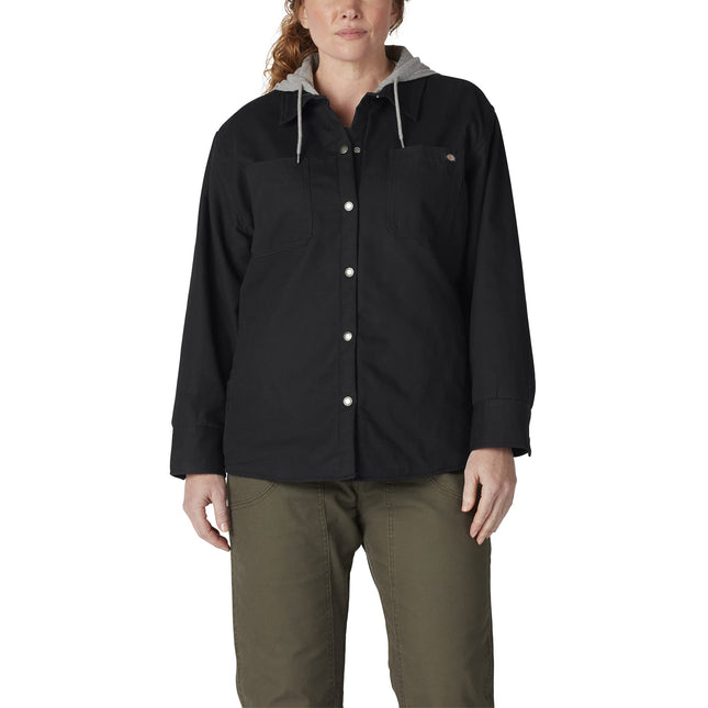 Dickies Size Women’s Plus Hooded Duck Shirt Jacket