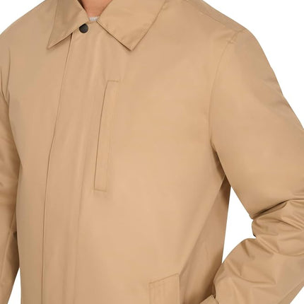 Chaqueta de lluvia de manga corta Cole Haan para hombre, caqui, talla XL