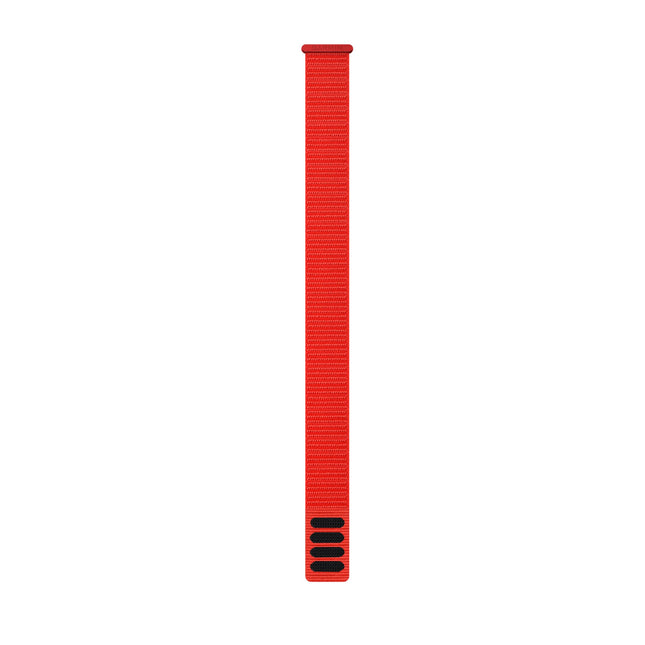 Garmin UltraFit Watch Straps (22mm), Lightweight, suitable for selected fēnix-, epix-, Descent-, D2-, Instinct-, Forerunner- and Approach series smartwatches Original accessory, Nylon, Flame Red