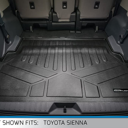 SMARTLINER All Weather Custom Fit Cargo Liner Behind The 2nd Row Compatible with 2021-2023 Toyota Sienna