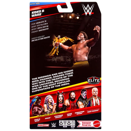 Mattel WWE Elite Action Figure and Accessories, Series #125 Set, 6" Collectible Koko B. Ware with 25 Articulation Points and Interchangeable Hands