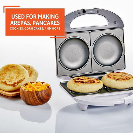 IMUSA 2 Slot Electric Arepa Maker, White