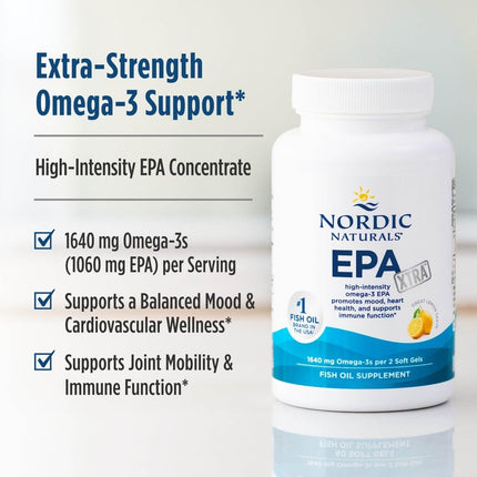 Nordic Naturals - EPA Xtra, Promotes Mood and Heart Health, and Optimal Immune Function, 60 Soft Gels