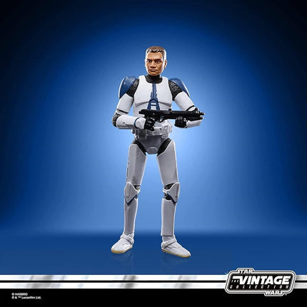 Star Wars Hasbro The Vintage Collection Clone Trooper (501st Legion) Toy, 9.5 CM Scale The Clone Wars Figure, 4 and Up