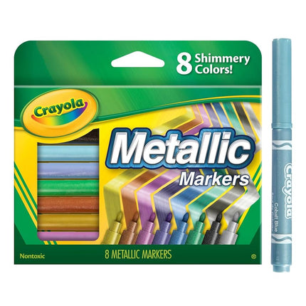 Crayola Metallic Markers, 8 Count