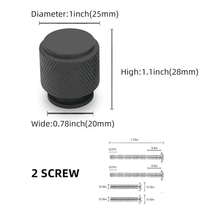 BUKOBYHE 10 Pack Matte Black Kitchen Cabinet Knobs - Black Knurled Drawer Knobs