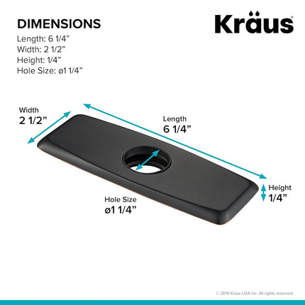 KRAUS Deck Plate for Bathroom Faucet in Gunmetal, BDP01GM