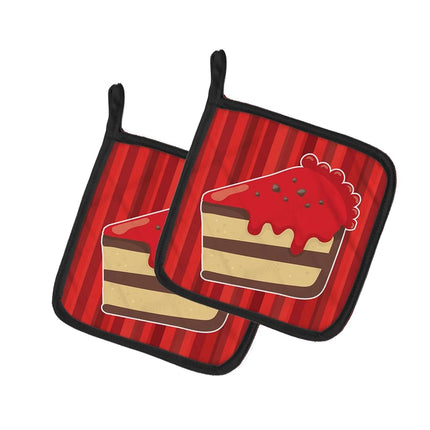 Caroline's Treasures BB6815PTHD Christmas Cake Pair of Pot Holders, 7.5HX7.5W, multicolor