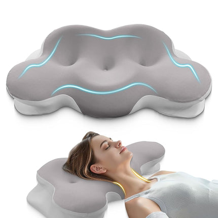 Cervical Neck Pillow, Pillows for Neck and Shoulder Pain, Contour Pillow, Neck Pillows, Pillow for Neck Pain Relief, Side Sleeper Pillows for Adults, Ergonomic Pillow, Memory Foam Pillows