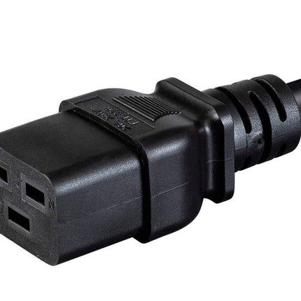 Monoprice 135059 Heavy Duty Extension Cord - IEC 60320 C20 to IEC 60320 C19 12AWG 20A/2500W SJTW 250V Black 6ft