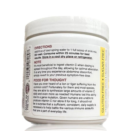 Sufficient-C - High Dose Vitamin C Lemon Peach Immune-Ade Drink Mix - 125 Grams