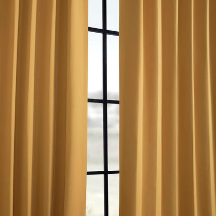 HPD Half Price Drapes Room Darkening Curtains 108 Inches Long for Bedroom & Living Room (1 Panel), 50 X 108, Marigold