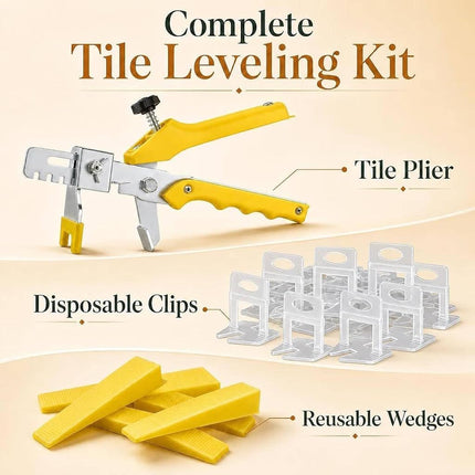 DGSL Tile Leveling System with Plier - 600-Piece Spacers & 200-Piece Wedges - Tools Set for Stone Installation (1/8 Inch * 600)