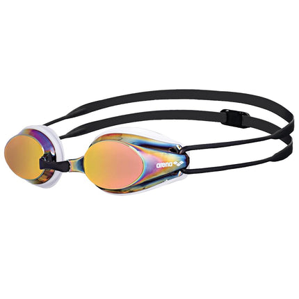 Arena Tracks Mirror Swim Goggles White, Red Copper
