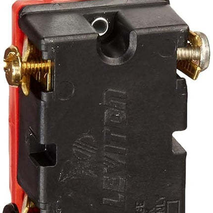 Leviton Quiet Switch, 20-Amp, 120 Volt, Toggle Pilot Light, Illuminated On, Requires Neutral Single-Pole, Extra Heavy Duty, 1221-PLR, Red