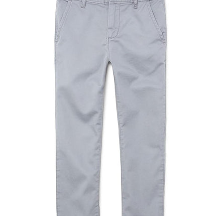 The Children's Place Pantalones chinos ajustados elásticos para niños, color gris aleta, talla 14 Husky