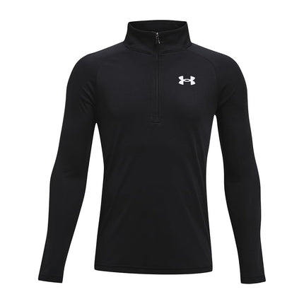 Under Armour Boy's Tech 2.0 1/2 Zip Shirt Black/White L L